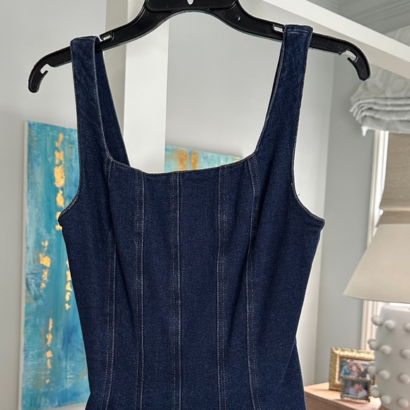 Elie Tahari Navy Midi Dress - Picture 5 of 10